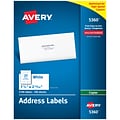 Avery Address Labels for Copiers, 1-1/2 x 2-13/16, White, 21 Labels/Sheet, 100 Sheets/Box (5360)