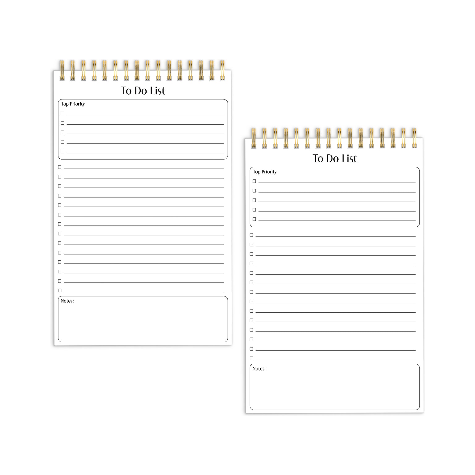 Better Office To-Do List Notepad, 5.5 x 8.5, Ruled, White, 50 Sheets/Pad, 2 Pads/Pack (25824-2PK)