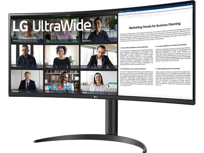 LG UltraWide 34" Curved 100 Hz LCD Monitor, Black (34BR55QC-B)