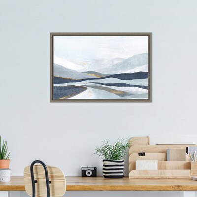 Amanti Art Far Away Land I (Mountains) by Eva Watts Framed Canvas Wall Art Print, 23 x 16 (A426748