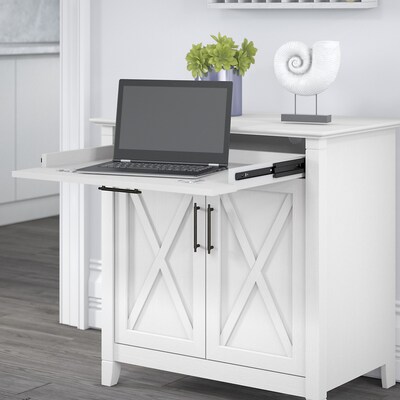 Bush Furniture Key West 30" Secretary Desk, Pure White Oak (KWS132WT-03)