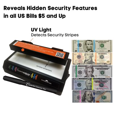 Dri Mark Tri-Test Counterfeit Detection Machine, Black (351TRI)