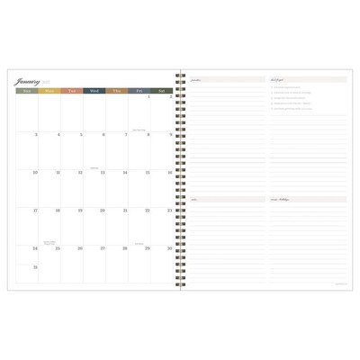 2027 TF Publishing Cream & Taupe 9 x 11  Weekly & Monthly Standard Planner, Paperboard Cover, Multicolored (27-9720)