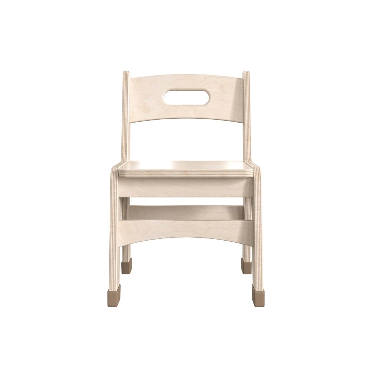 Flash Furniture Bright Beginnings Wooden Classroom Chair, Brown, 2 Pieces/Set (MK-KE24435-GG)