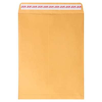 JAM PAPER Self Seal Catalog Envelopes, 10" x 13", Brown Kraft Manila, 100/Pack (13034233D)