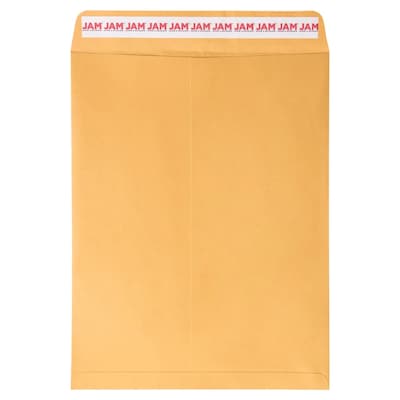 JAM PAPER Self Seal Catalog Envelopes, 10 x 13, Brown Kraft Manila, 100/Pack (13034233D)