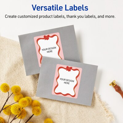 Avery Rectangle Multipurpose Labels, 4" x 3-1/3", White, 40/Pack (19479370573)