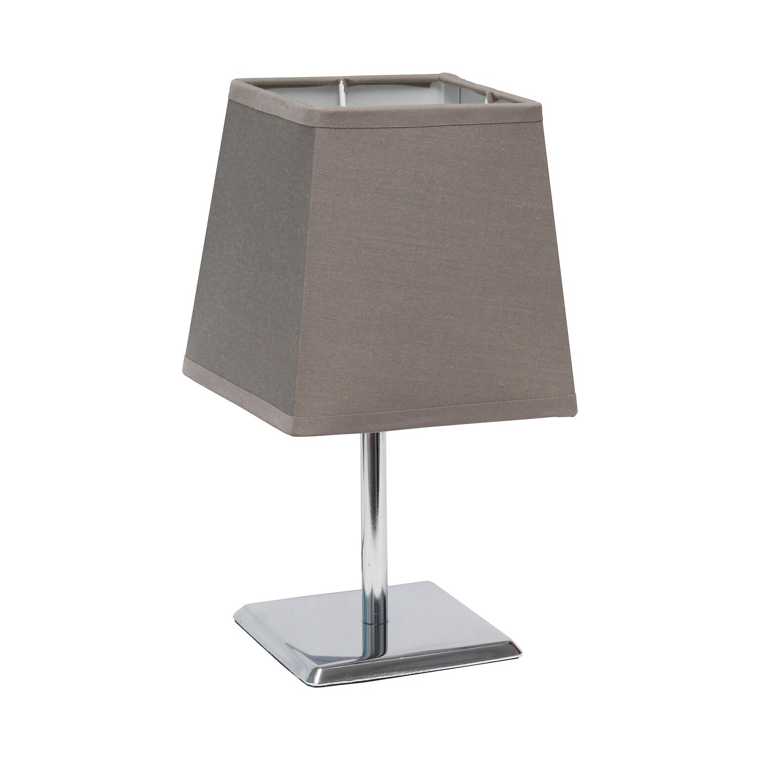 Creekwood Home Square Chrome 9.65 LED Table Lamp, Grey (CWT-1013-GY)