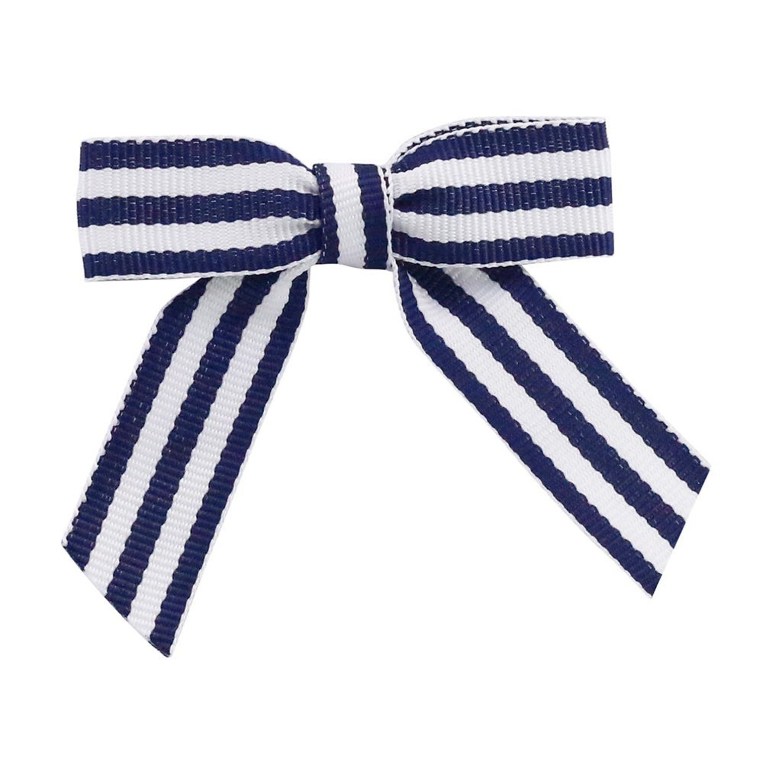 JAM Paper Grosgrain Bows, Navy and White Stripe, 100/Pack (52640349310)