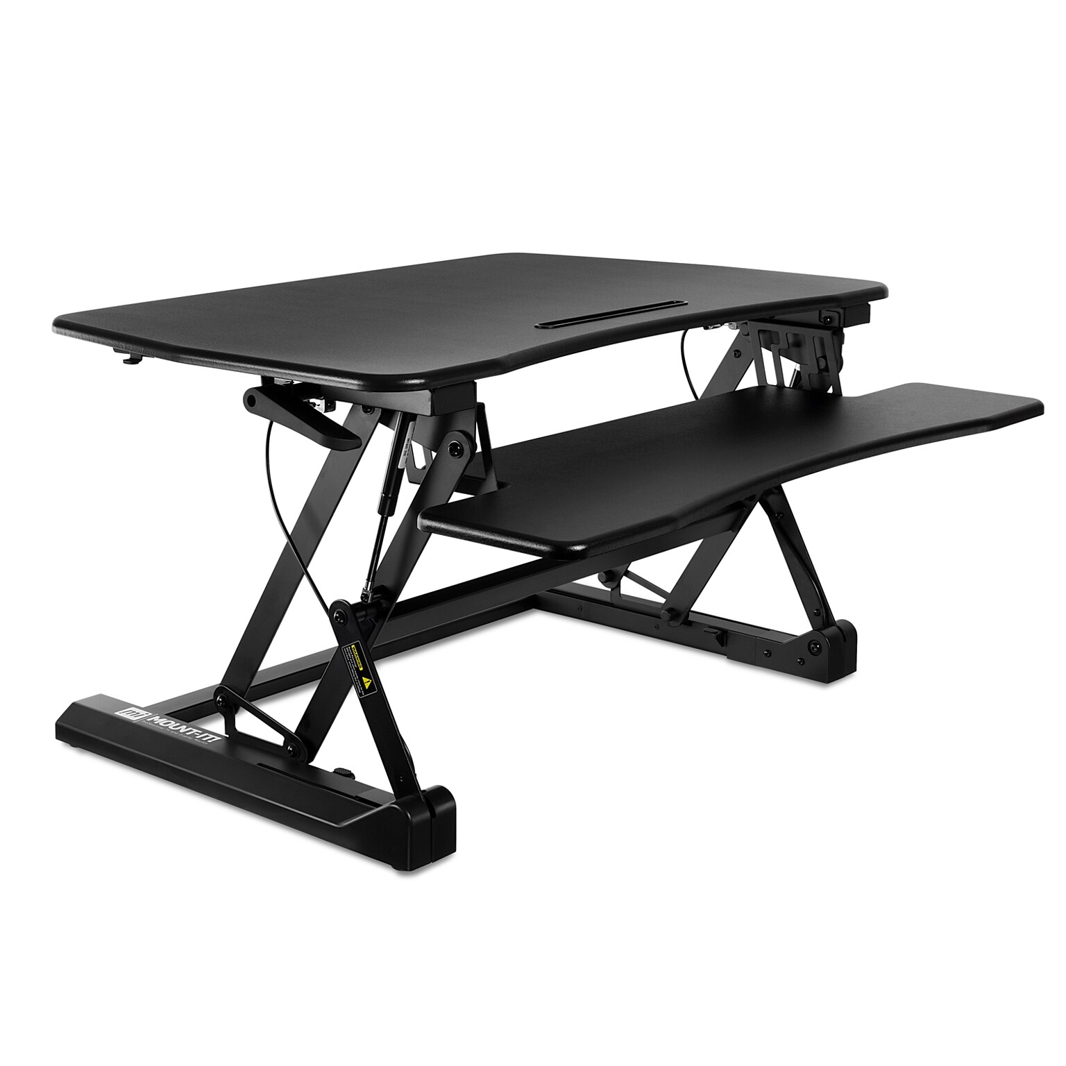 Mount-It! 35.5W Rectangular Adjustable Metal Standing Desk Converter, Black (MI-7955)