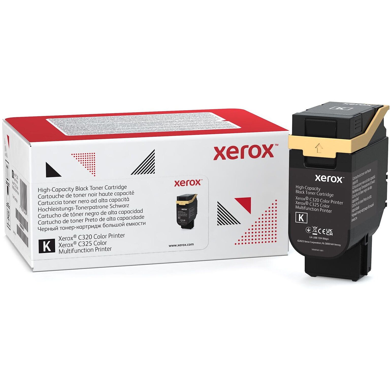 Xerox C325 Black Standard Yield Toner Cartridge, Prints Up to 2200 Pages (006R04823)