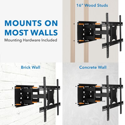 Mount-It! Articulating Wall TV Mount, 132 lbs. Max. (MI-385)