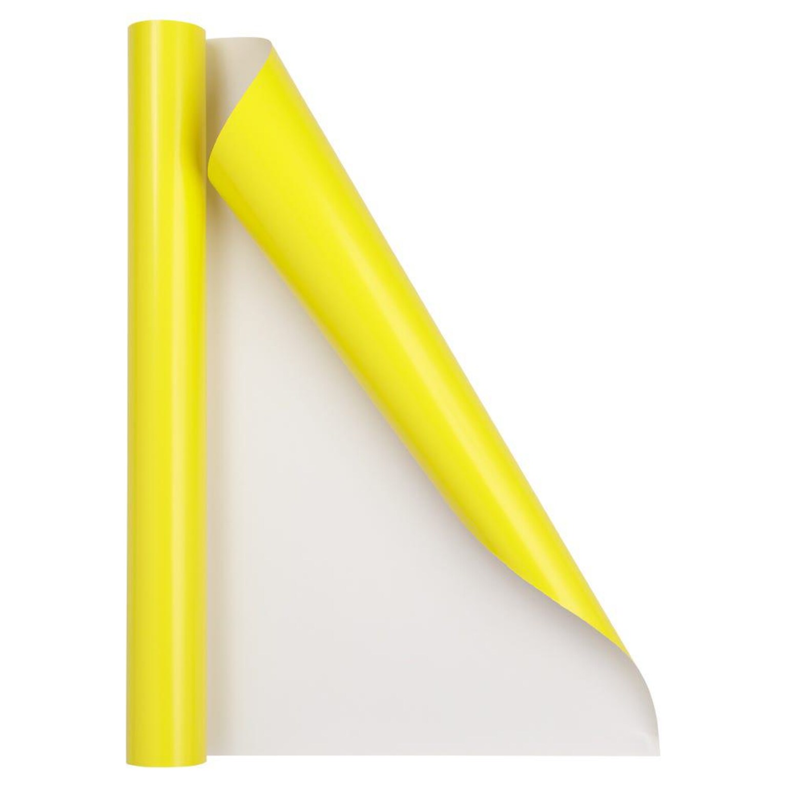JAM Paper Short Mini Roll Wrapping Paper, 26.3 sq. ft., Yellow, 2/Pack(165S25263yeg)