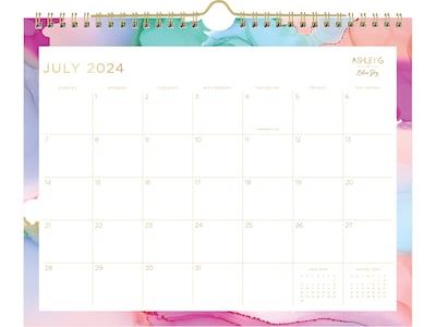 2024-2025 Blue Sky Ashley G 11 x 8.75 Academic Monthly Wall Calendar (150160)