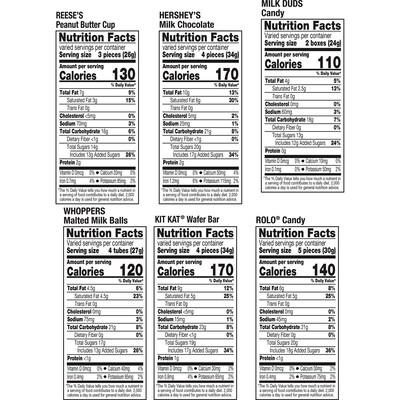 Hershey Assorted Flavored Chcocolate Variety Bulk Bag, 51.03 oz., 165 Pieces (HEC45878)