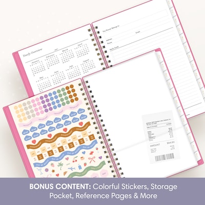 2027 Blue Sky Sincerely Jules 5" x 8" Weekly & Monthly Planner, Pink (162422)