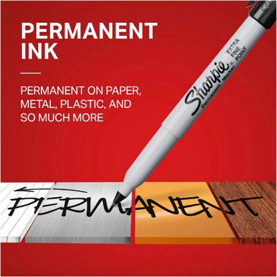 Sharpie Permanent Markers, Extra Fine Point (0.4mm), Black, 12/Box (2237936 )