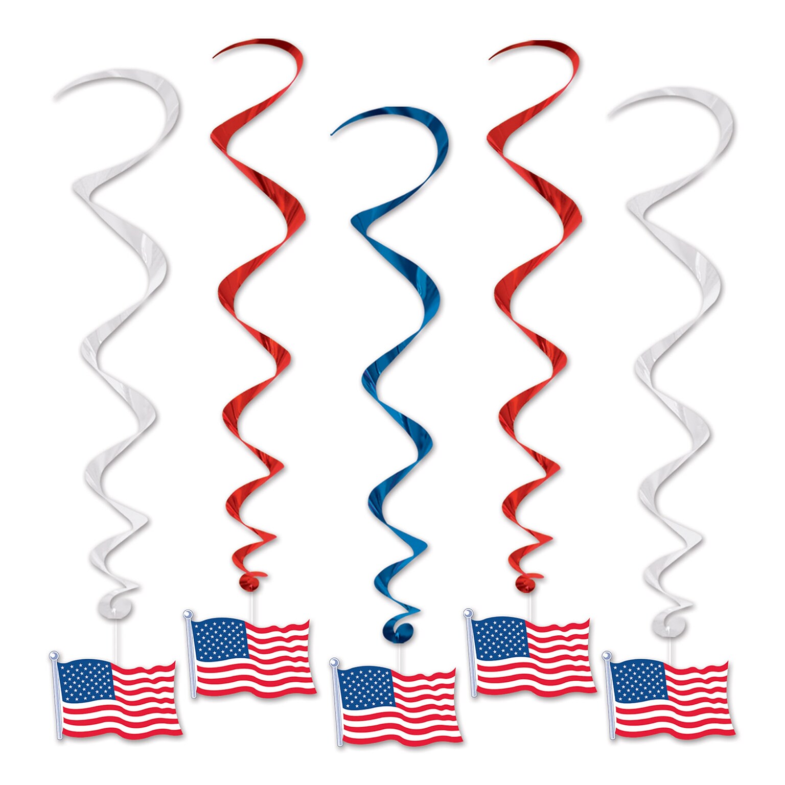 Beistle Fourth of July American Flag Whirls, 2/Pack (54685)
