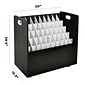 AdirOffice 50-Slot Roll File Cabinet, Mobile Files, for Large Roll, Black, 30", 2/Pack (626-BLK-2PK)