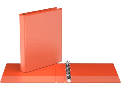 Davis Group Easyview Premium 1 3-Ring View Binders, Orange, 6/Pack (8411-19-06)