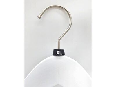 National Hanger Plastic Size Marker, XL, Black/White, 25/Pack (SM25XLBW)