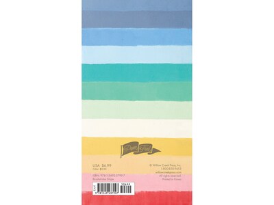 2023-2025 Willow Creek Brushstroke Stripe 3.5 x 6.5 Academic Monthly Planner, Paperboard Cover, Mu