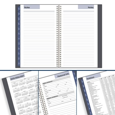 2026 AT-A-GLANCE DayMinder 5" x 8" Weekly & Monthly Planner, Plastic Cover, Gray (GC200-07-26)