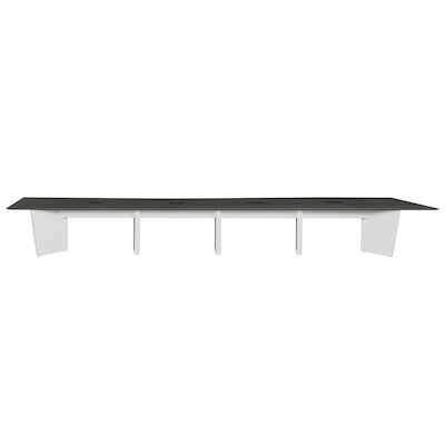 Regency Array 240"W x 48"D Conference Table with Grommet, Ash Grey/White (ACT24048AGWH)