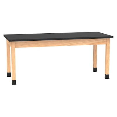 Diversified Woodcrafts PerpetuLab Book Compartment Rectangular Science Lab Table, 72" x 30", Oak (C7152BK30N)