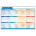 2024 ComplyRight 24 x 36 Dry Erase Calendar, Quarterly Planner, Red/Blue/Orange (J0061)