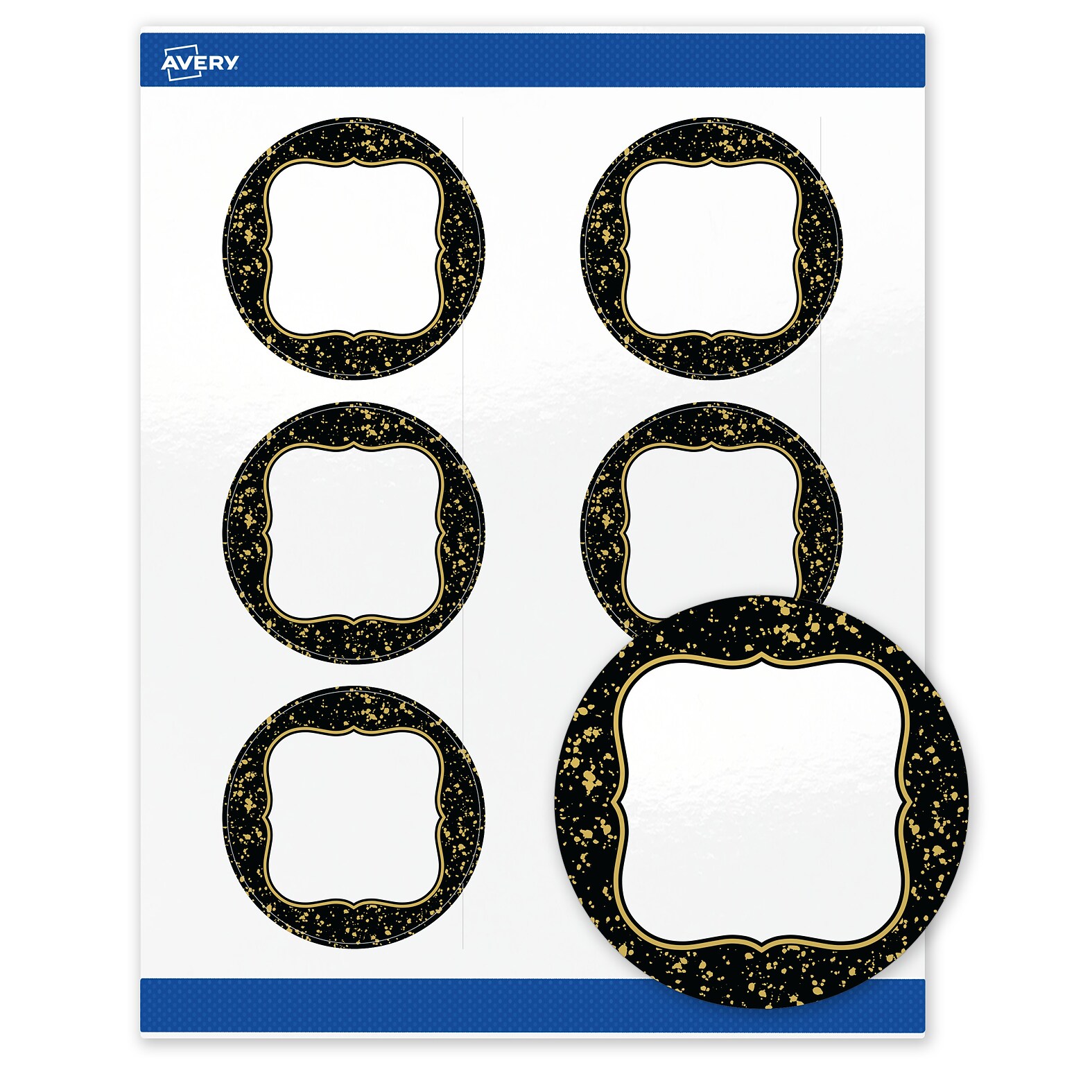 Avery Round Laser/Inkjet Multipurpose Labels, 3, White, 60/Pack (19479370908)