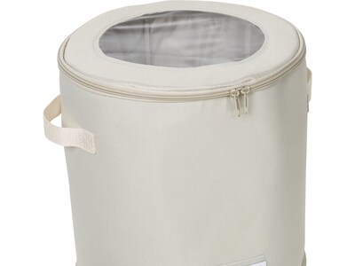 Honey-Can-Do Polyester Round Dinnerware Storage Cases, Natural, 3/Set (SFT-09234)