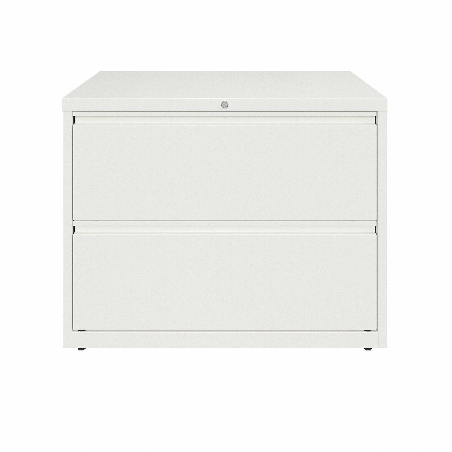 Hirsh 36 Wide 2-Drawer Metal Lateral File Cabinet, Letter/Legal and A4 Hanging Folders, Matte White (25893)