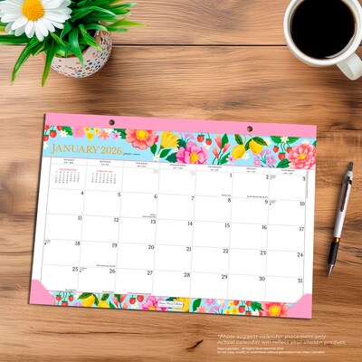 2026 Plato Bonnie Marcus 15.5" x 11" Monthly Desk Pad Calendar (9798330707928)