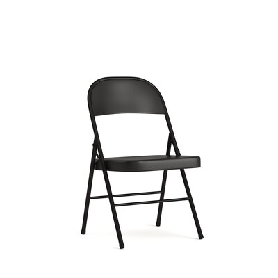 Flash Furniture HERCULES Series Metal Folding Chair, Black (BDF002BK)