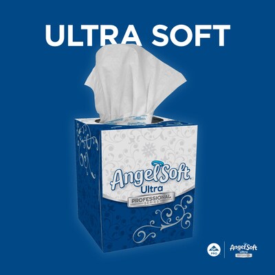 Angel Soft Ultra Professional Series Standard Facial Tissue, 2-Ply, 96 Sheets/Box, 10 Boxes/Pack (4636014)