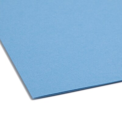 Smead Fastener File Folders, 2 Fasteners, Reinforced 1/3-Cut Tab, Letter Size, Blue, 50/Box (12040)