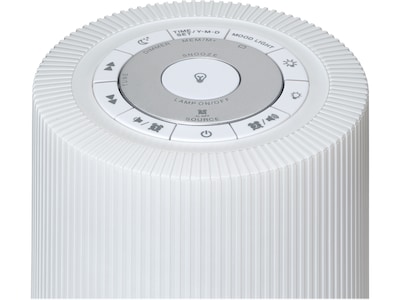 Jensen Mood Lamp Digital Dual Alarm Clock Radio, White (JCR-360)