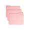 Smead Reinforced Top Tab Colored File Folders, Letter, Pink, 100/Box (12634)