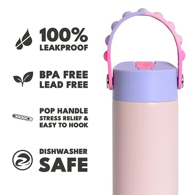 Elemental Core Pop Stainless Steel Double Wall Insulated Water Bottle, 18 oz., Blush Pink Tie Dye (EMLEBC18BPTD19)