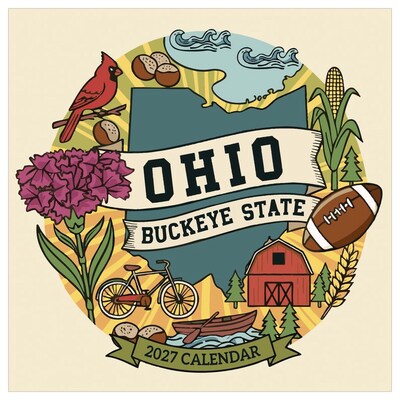 2027 TF Publishing Home: Ohio 12 x 12 Monthly Wall Calendar, Multicolored (27-1131)