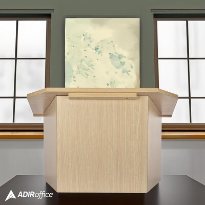 AdirOffice 19" Tabletop Lectern, Medium Oak (661-05-MEO-PKG)
