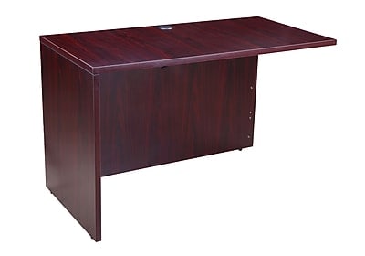 Boss Office Products 71"W L-Shaped Executive Corner Desk with Box/Box/File Storage Pedestal, Mahogany (GROUPA10-M)