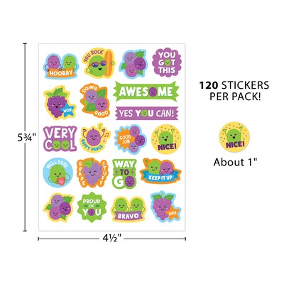 Teacher Created Resources Grape Smelly Stickers, Multicolored, 120/Pack, 6/Packs/Bundle (TCR9448-6)