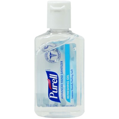 Purell Advanced Hand Sanitizer, 1 oz Travel Size, 20 Bottles/Pack, 21 Packs/Carton