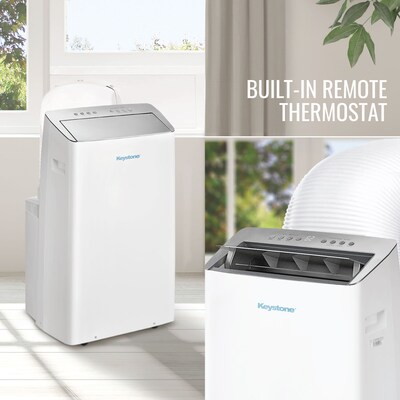 Keystone 115-Volt 14,000 BTU ASHRAE (12,000 BTU DOE) Portable Air Conditioner with Heater, Remote, White (KSTAP121HINV)