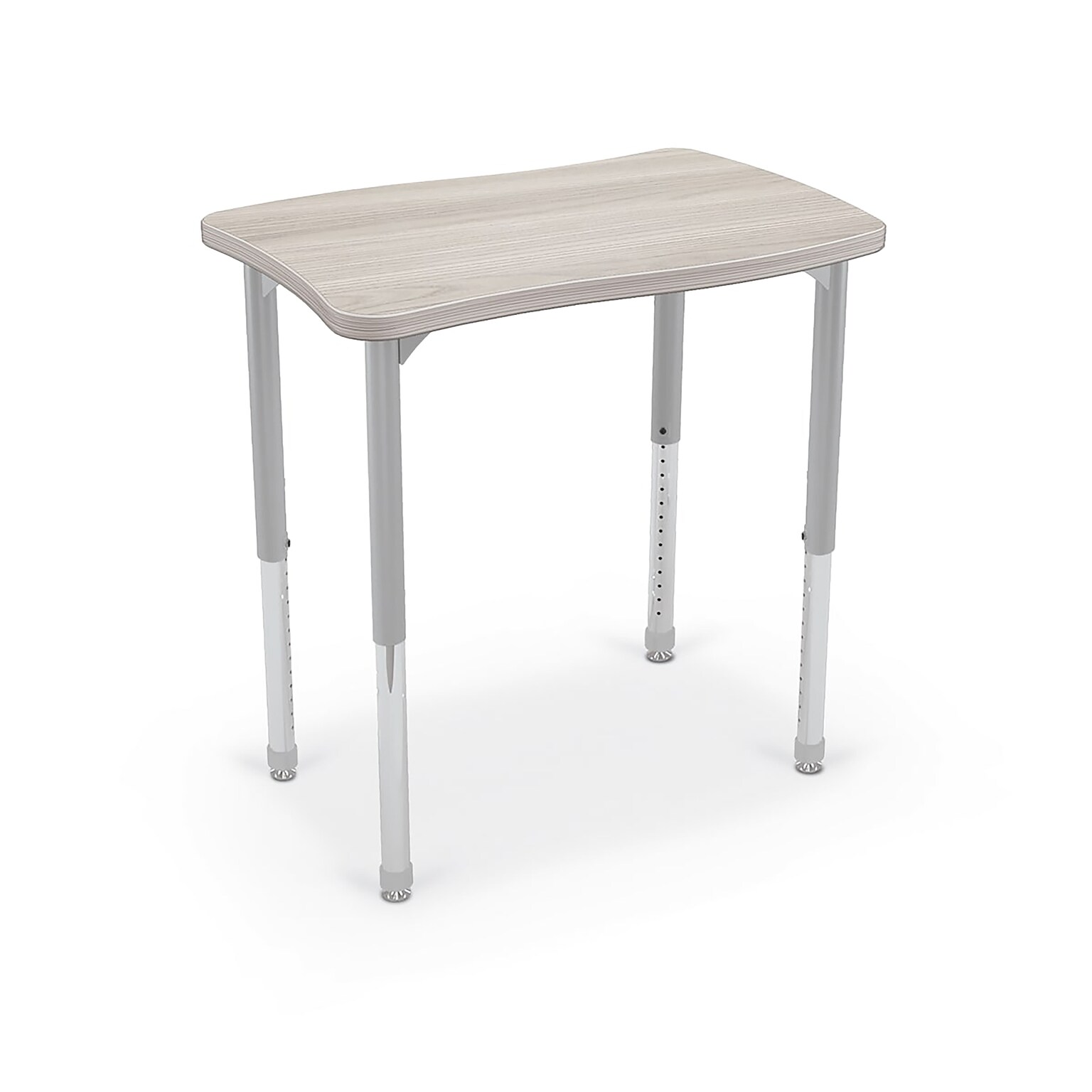 MooreCo Hierarchy Creator Desk, 32W x 22D, Grey Elm/Platinum Base (703673562928)