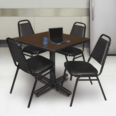 Regency Kobe 36 Square X-Base Breakroom Table, Neo Walnut (TKB3636NW)