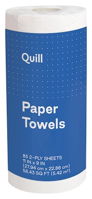 Quill Brand® Kitchen Paper Towels, 2-Ply, 85 Sheets/Roll, 30 Rolls/Carton (7HH290)