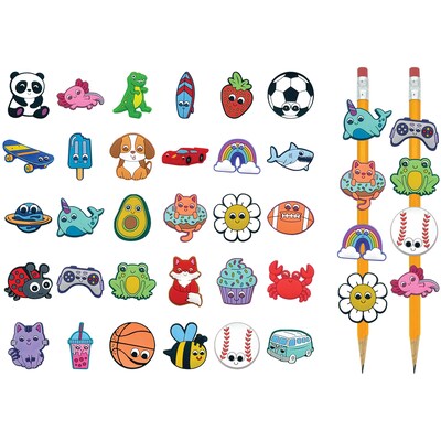 Teacher Created Resources Pencil Charms, Multicolored, 60/Pack, 3 Packs/Bundle (TCR20003-3)